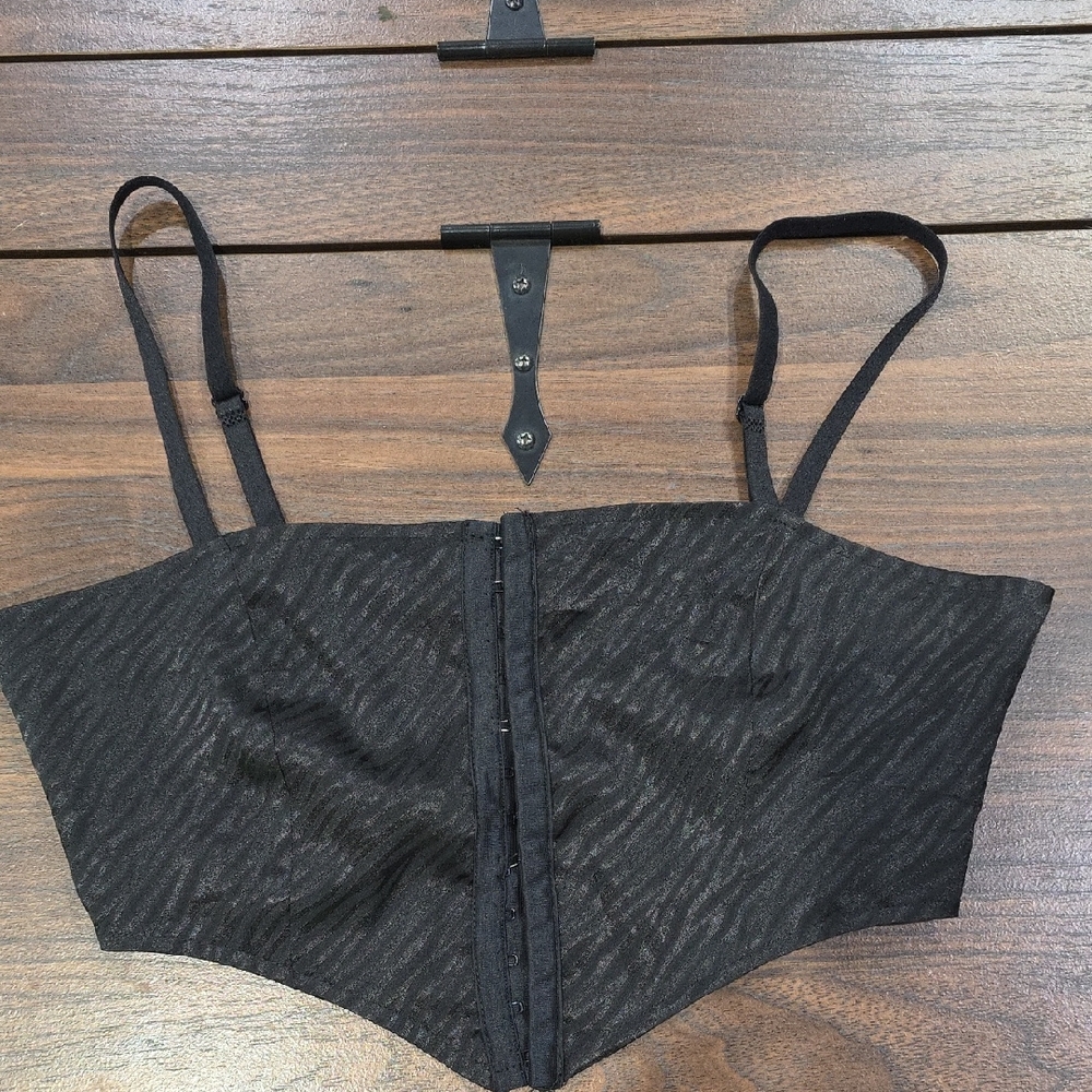 Forever 21 Black Textured Bustier